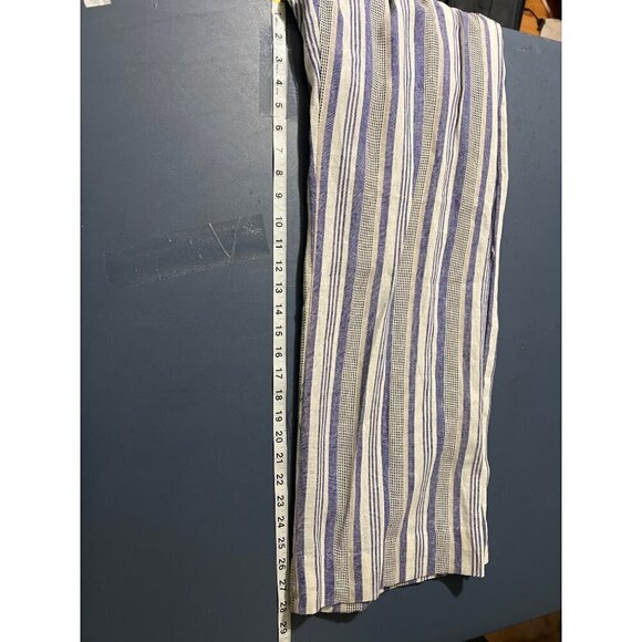 Just Living Womens Striped Linen Blend Pants M Pull On Beachy Boho Lagom - Picture 9 of 12